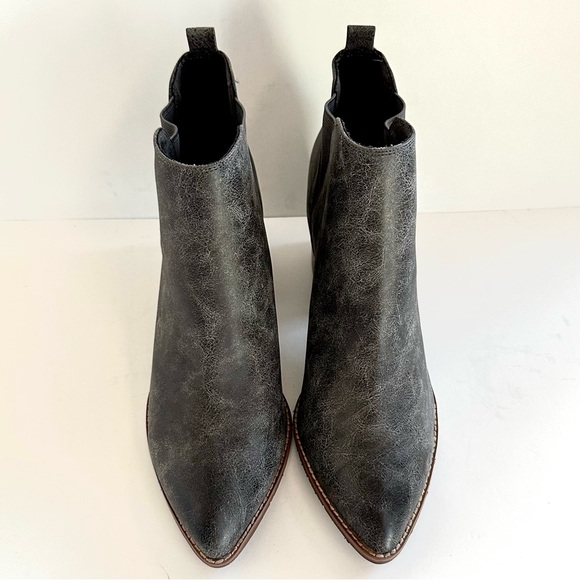 BC BORN IN CALIF DEPTH MARBLED FAUX NUBUCK POINTED-TOE BLOCK HEEL ANKLE BOOT Sz9 - Picture 4 of 14